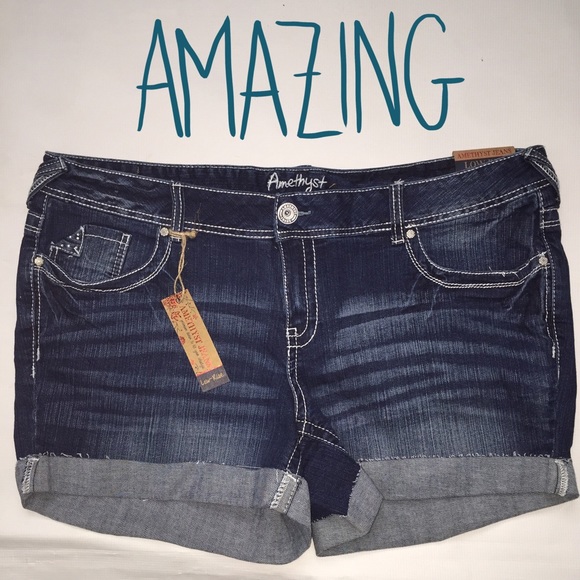 Amethyst Denim - Plus Size Amethyst Jean Shorts 20 New