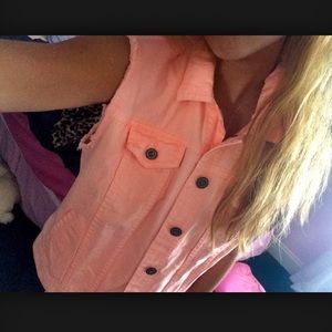 Peach colored vest from pacsun