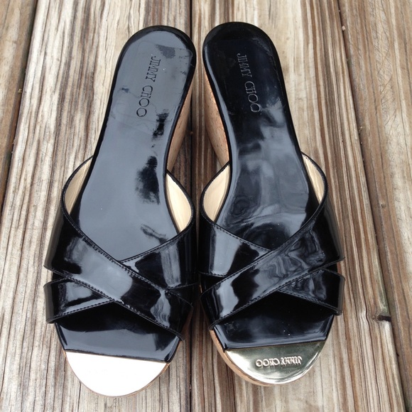 Black Jimmy Choo Platform Sandals
