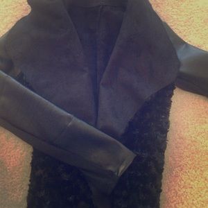 Faux leather fur jacket like new