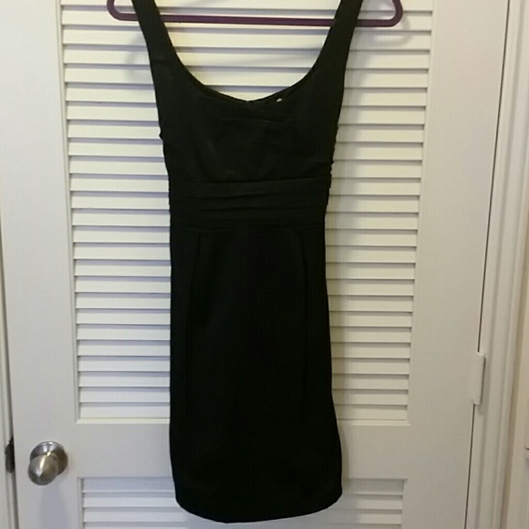 Ruched top little black dress