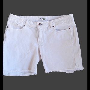 Paige White Cut Off Jeans