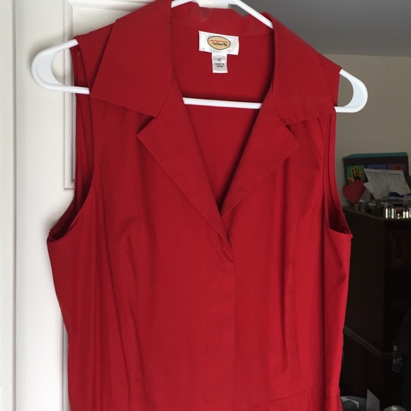 Long red dress
