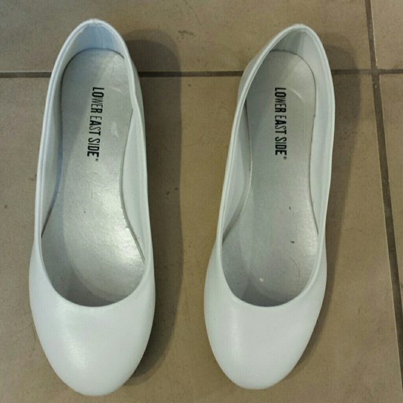 White ballet flats