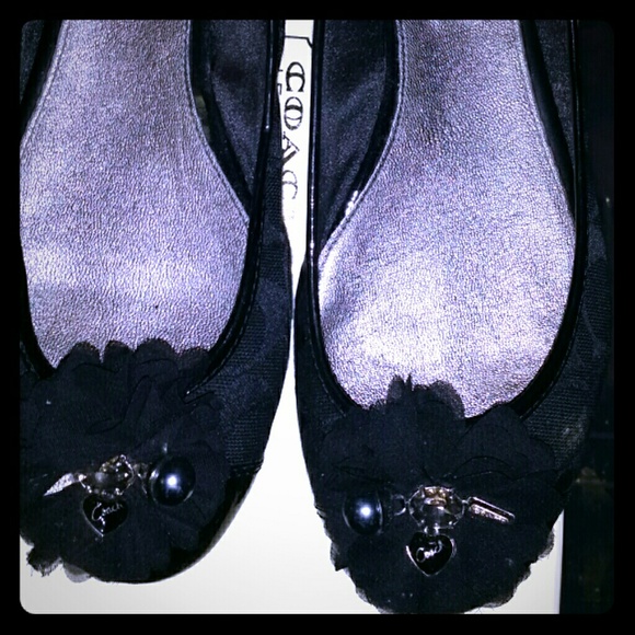 Black COACH flats