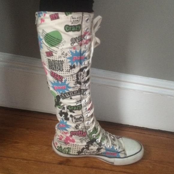 Graffiti Knee High High Tops