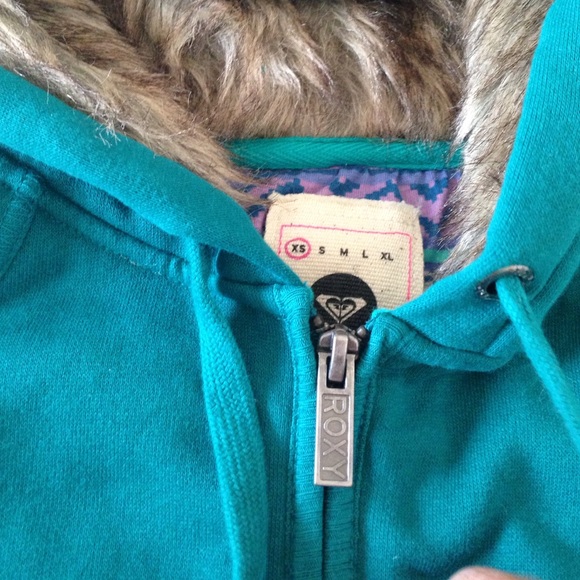 ❌SOLD❌ 🎀 Roxy Teal Sweater 🎀 - Picture 2 of 4