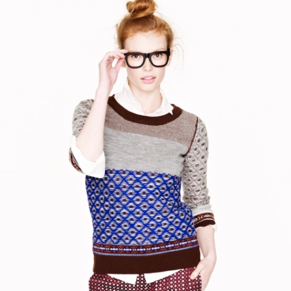 J. Crew Inside Out Fair Isle Sweater