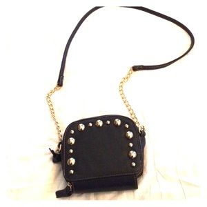 Small Cross body Black and gold wallet/purse