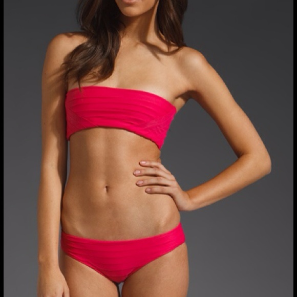 MIKOH SWIMWEAR Cape Town Bandeau in Seaberry