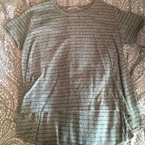 Grey and black striped t-shirt