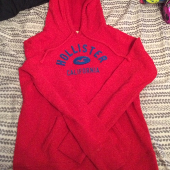SOLD Red hollister hoodie