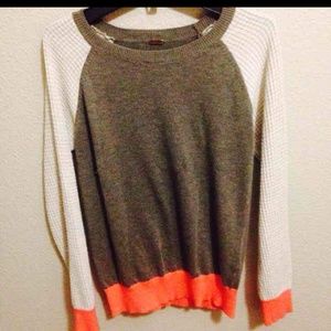 Tri color sweater and yellow top for jainyjohn