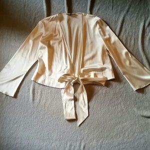 Cream colored silky top