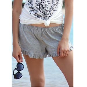 Grey Ruffle shorts