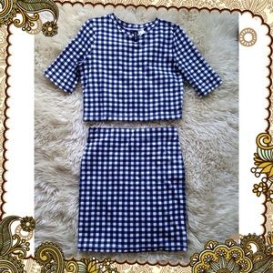 Matching crop top/ pencil pair