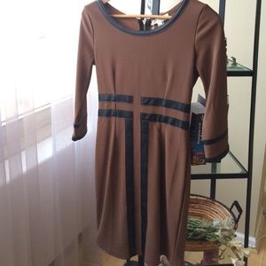 Brown Form Fitting Dress