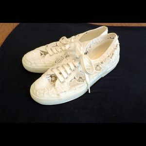 Superga White Lace Sneakers
