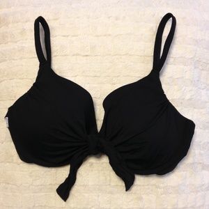 Captiva black tie up bikini top