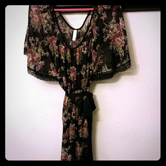 Sheer flowered dress