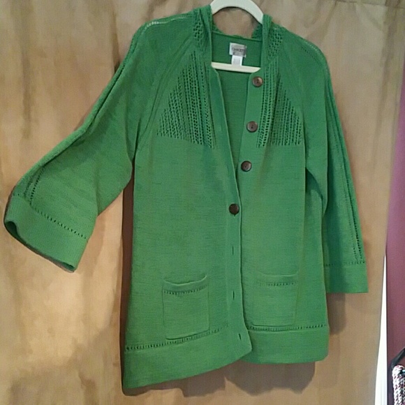 Hoody green Sweater - Chicos