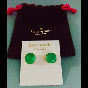 Green Kate Spade Stud Earrings