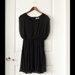 FLIRTY SHEER TOP LITTLE BLACK DRESS