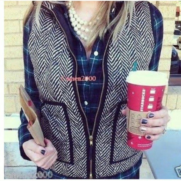 Herringbone Vest J crew