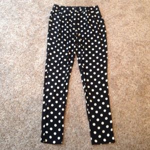 Black & white polka dot pants