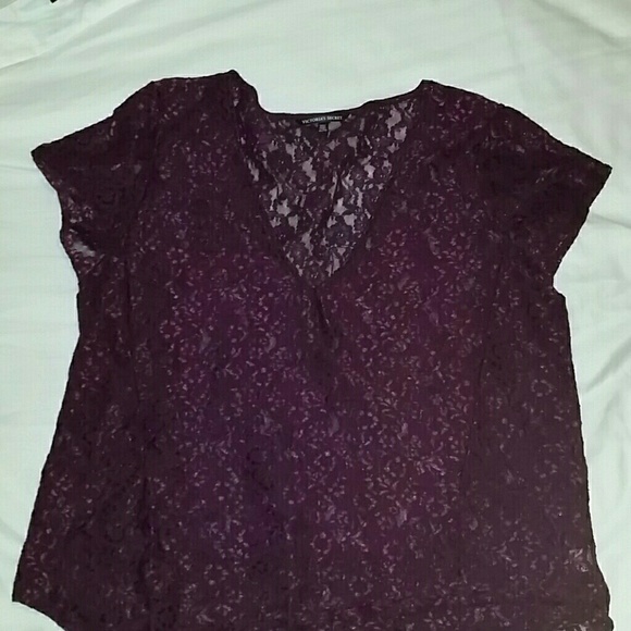 Burgundy lace top