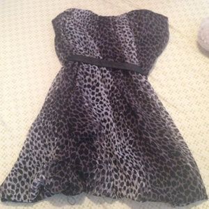 Forever 21 black cheetah print dress