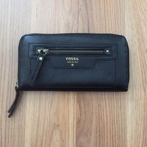 Black Fossil clutch wallet