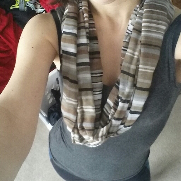 Striped infinity scarf