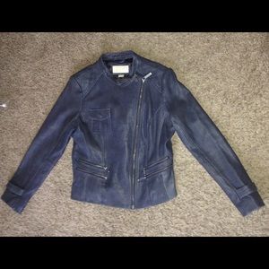 Gray Michael Kors Leather Jacket. Size: L