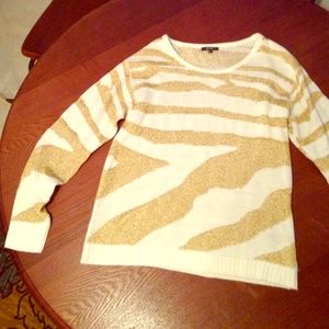 Gold and off white knit sweater!