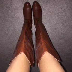 New brown knee high boots