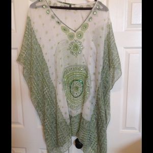 *sold* Oversized sheer green shirt