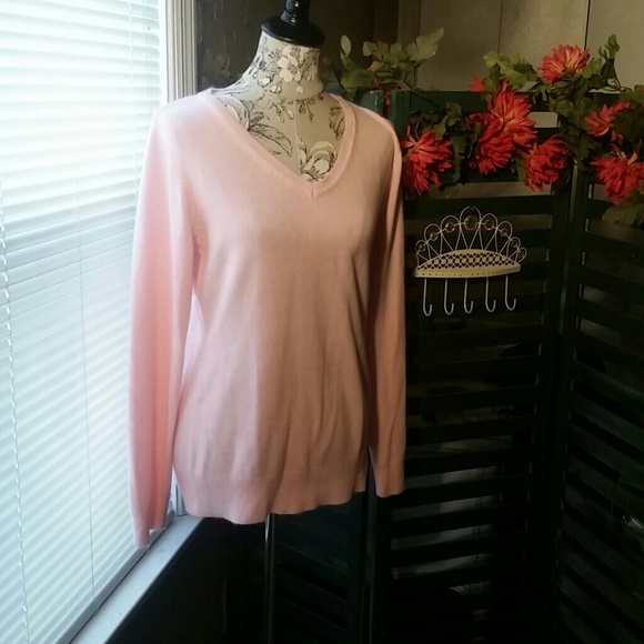Pink V-neck Sweater