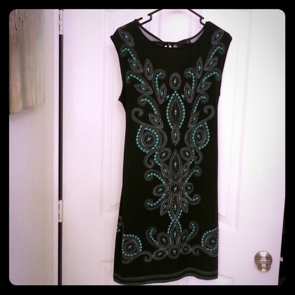 Rampage sleeveless Scroll print Jersey Dress