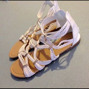 White/gold  sandals