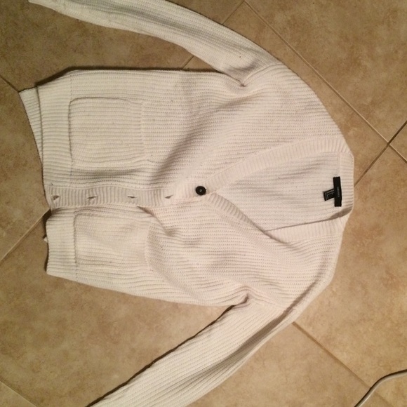 Forever 21 oversized white cardigan