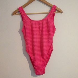 ✨BOGO✨ 90s neon pink vintage swimsuit swim suit