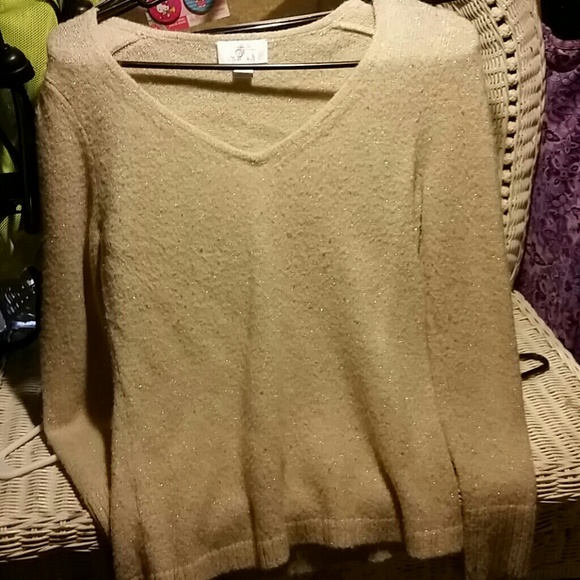 Beige and gold sweater
