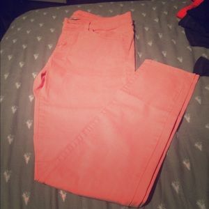 Never worn, American Eagle bright coral pants