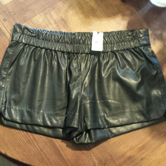 *SOLD!!!!* Faux leather shorts (express) NWT