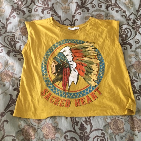 Mustard yellow boho hippie tribal chief gold