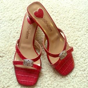 Beautiful bright red BRIGHTON sandals