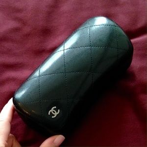 Authentic quilted Chanel sunglasses case