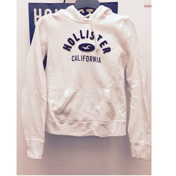 White Hollister hoodie - Picture 1 of 3