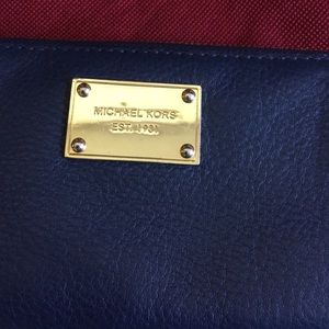 MK Royal Blue Leather Wallet
